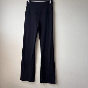 Lorna Jane Womens High-Rise Black Flare Pants